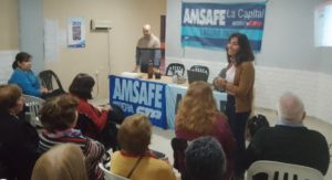 En Laguna Paiva se realizo una charla informativa de AMSAFE sobre jubilacion docente