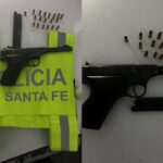 Secuestran arma de fuego y municiones en Los Laureles