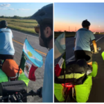 Tres entrerrianos viajan en bici al Mundial, cruzaron 17 países tras recorrer más de 9,600 millas