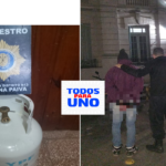 Lo aprehendieron por robar una garrafa en un domicilio de Laguna Paiva