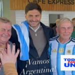 Pullaro vio el partido de la selección en la estación de servicio MARAPE de Nelson