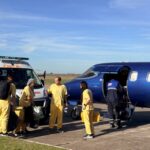 Con la participación del helicóptero de la Policía, Venado Tuerto se movilizó por una donación multiorgánica