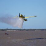 La nueva flota aérea de Santa Fe para combatir incendios realizó con éxito las primeras pruebas