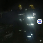 Un auto incendiado sobre 4 en el limite con Laguna Paiva y Nelson, no hubo heridos y las perdidas fueron totales