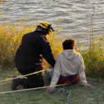 Bomberos rescataron a una pareja que cayó al río Paraná en Rosario