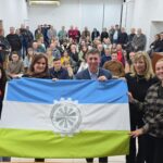El Departamento Las Colonias presentó su bandera y realizó su primer izamiento