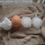 Fuerte granizo causó daños en localidades de Córdoba y de Santa Fe