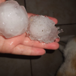Tremenda graniza sorprendió a los vecinos de la ciudad de San Cristobal