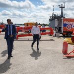 Pullaro presentó 90 bombas que compró Provincia para reforzar la respuesta ante posibles contingencias hídricas por El Niño
