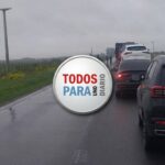 Transito interrumpido sobre ruta 11 altura del paraje Iriondo en Nelson